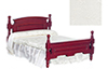 Dollhouse Miniature Double Bed, Mahogany