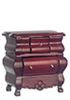 Dollhouse Miniature Nightstand, Mahogany