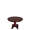 Dollhouse Miniature Round Table, Mahogany