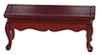Dollhouse Miniature Coffee Table, Mahogany