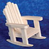 Dollhouse Miniature Adirondack Rocker, Pine