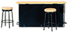 1950's Counter with 2 Stools