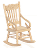 Dollhouse Miniature Rocking Chair, Unfinished