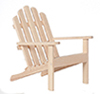 Dollhouse Miniature Adirondack Chair, Unfinished