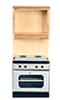 Dollhouse Miniature Oven without Microwave, Oak