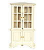 Dollhouse Miniature Corner Hutch, Cream