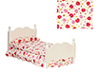 Dollhouse Miniature Single Bed, White