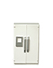 Dollhouse Miniature Refrigerator with Ice Dispenser, White