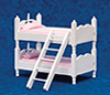 Bunkbeds with Ladder, Pink and White