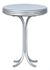 Round Tall Table, Silver