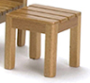 Dollhouse Miniature Garden End Table, Maple