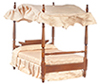 Double Canopy Bed, Walnut