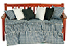 Dollhouse Miniature Day Bed, Walnut