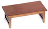 Dollhouse Miniature Coffee Table, Walnut