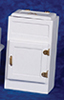 Dollhouse Miniature Ice Box with 2 Doors, White