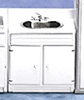 Dollhouse Miniature Modern Sink, White