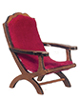 Dollhouse Miniature Campeachy Chair, Walnut