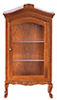 Dollhouse Miniature Curio Cabinet, Walnut