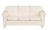 Dollhouse Miniature Leather Sofa, Cream
