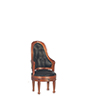 Dollhouse Miniature George Washington Chair, Walnut