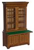 Dollhouse Miniature Lincoln Bookcase, Walnut