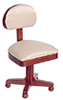 Dollhouse Miniature Desk Chair, Walnut