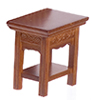 Dollhouse Miniature Carved End Table, Walnut