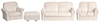 Living Room Set, 4 pc., White