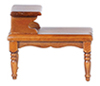 Dollhouse Miniature2-Tier End Table, Walnut