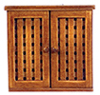 Dollhouse Miniature Bonaire Bath Wall Cabinet, Walnut