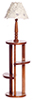Dollhouse Miniature3-Shelf Lamp, Walnut