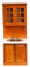 Dollhouse Miniature Cabinet with Sink, Walnut, White