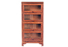 Bookcase, 4 Glass Doors, Walnut