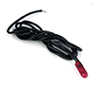 Dollhouse Miniature12V Gown Bulb Red, Black Wire, 12Pc
