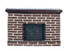 1/2" Scale Red Brick Fireplace