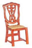 Dollhouse Miniature Victorian Side Chair, Mahogany