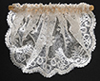 Dollhouse Miniature Valance,  Lace with Balloon Valance, Ecru