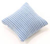 Dollhouse miniature PILLOW: BLUE RIBBED