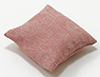 Dollhouse miniature PILLOW: MAUVE WITH FLORAL PATTERN