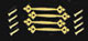 Dollhouse Miniature Colonial Sash Lift 4Pcs