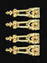 Dollhouse Miniature Knee Ornament Decorative Strips 4Pcs