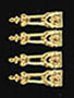 Dollhouse Miniature Knee Ornament Decorative Strips 4Pcs