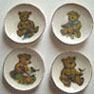 Dollhouse Miniature Bear Plate 4Pcs.