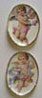 Dollhouse Miniature Boy & Girl Angel Platter 2Pcs.