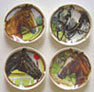 Dollhouse Miniature Horse Head Plate 4Pcs.