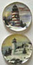 Dollhouse Miniature 2 Winter Lighthouse Platters