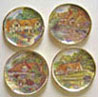 Dollhouse Miniature Cottage Platters 4Pcs.