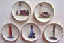 Dollhouse Miniature Lighthouse Plate 5Pcs.