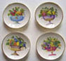 Dollhouse Miniature 4 Fruit Bowl Plates