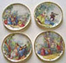 Dollhouse Miniature 4 Bright Romance Platters